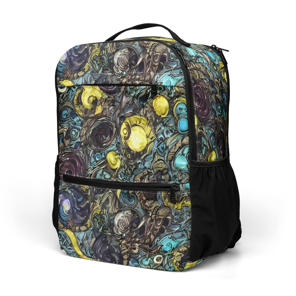 Nocturne Bloom on Utility Backpack — Left Front