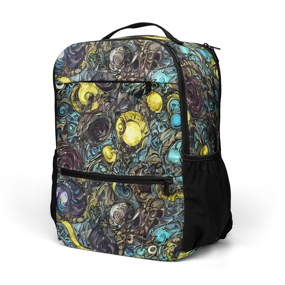 Nocturne Bloom on Utility Backpack — Left Front