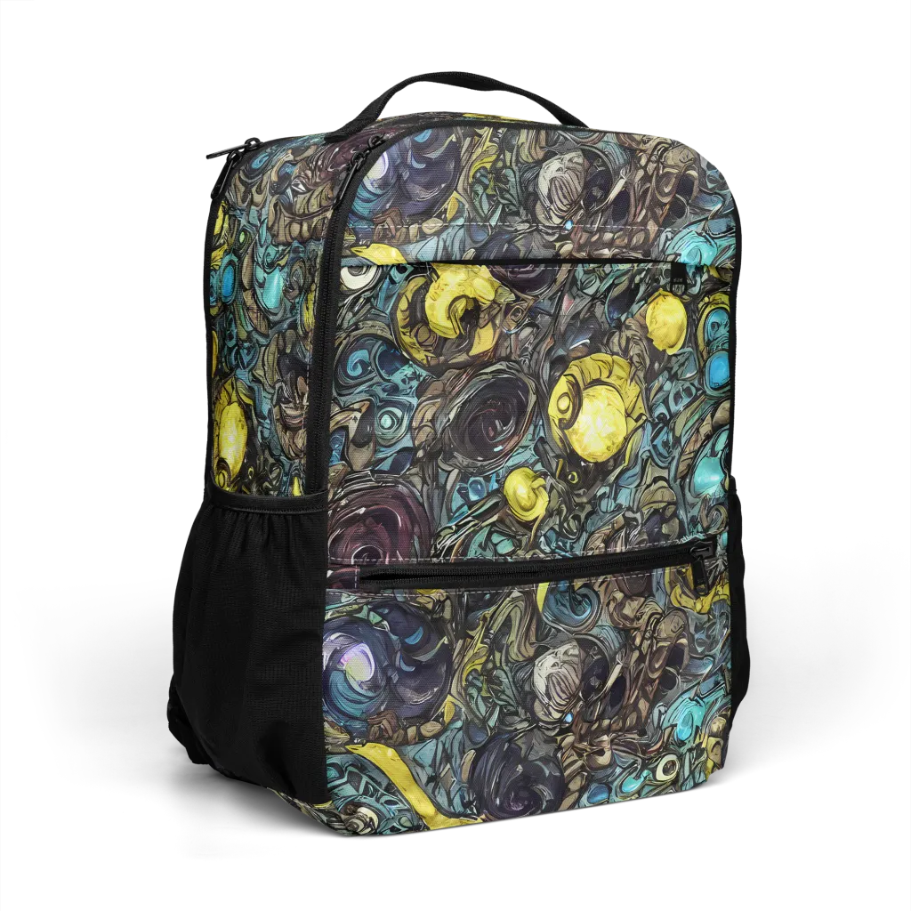 Nocturne Bloom on Utility Backpack — Right Front