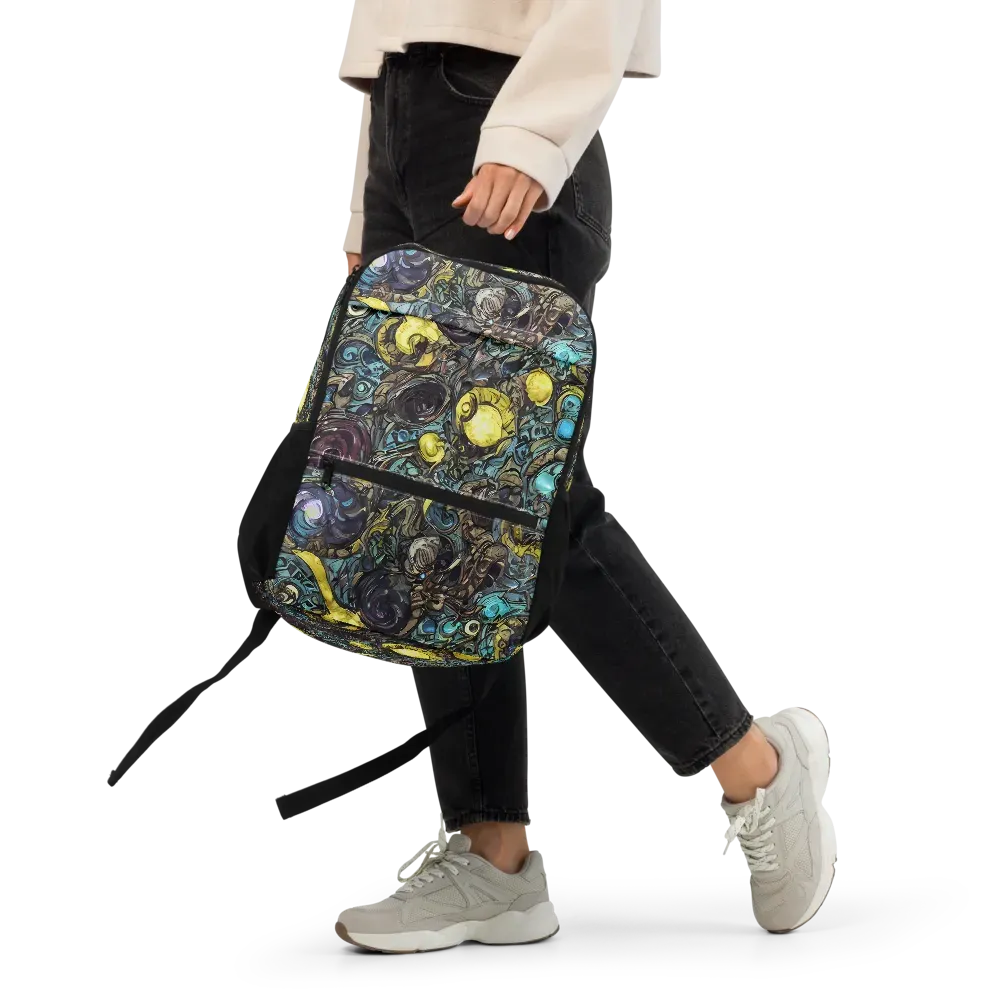 Nocturne Bloom on Utility Backpack — Front