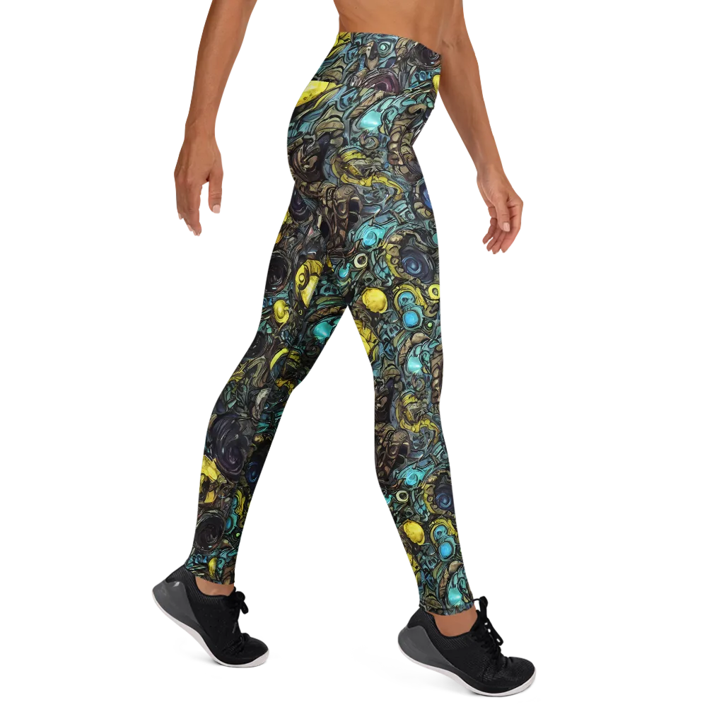 Nocturne Bloom on Yoga Leggings — Right