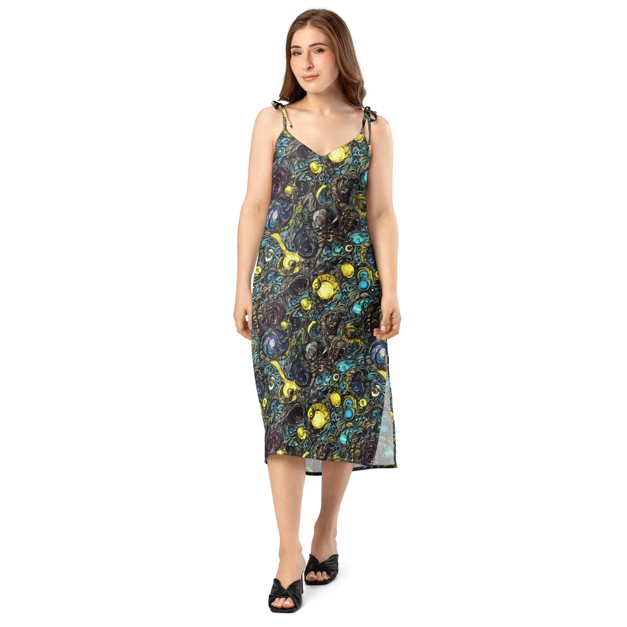 Nocturne Bloom on Slip Dress — Front