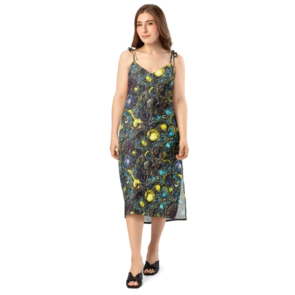 Nocturne Bloom on Slip Dress — Front
