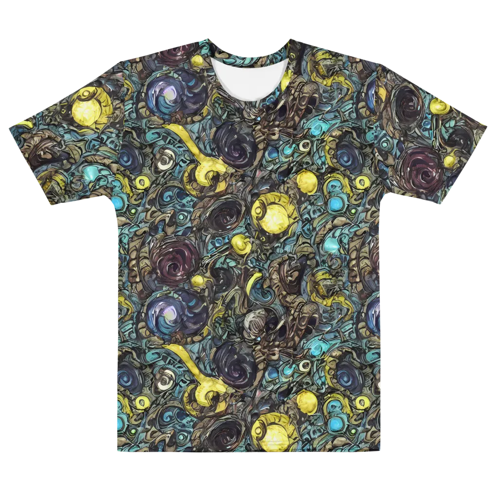 Nocturne Bloom on Men's Cotton Crew Neck T-Shirt — Front