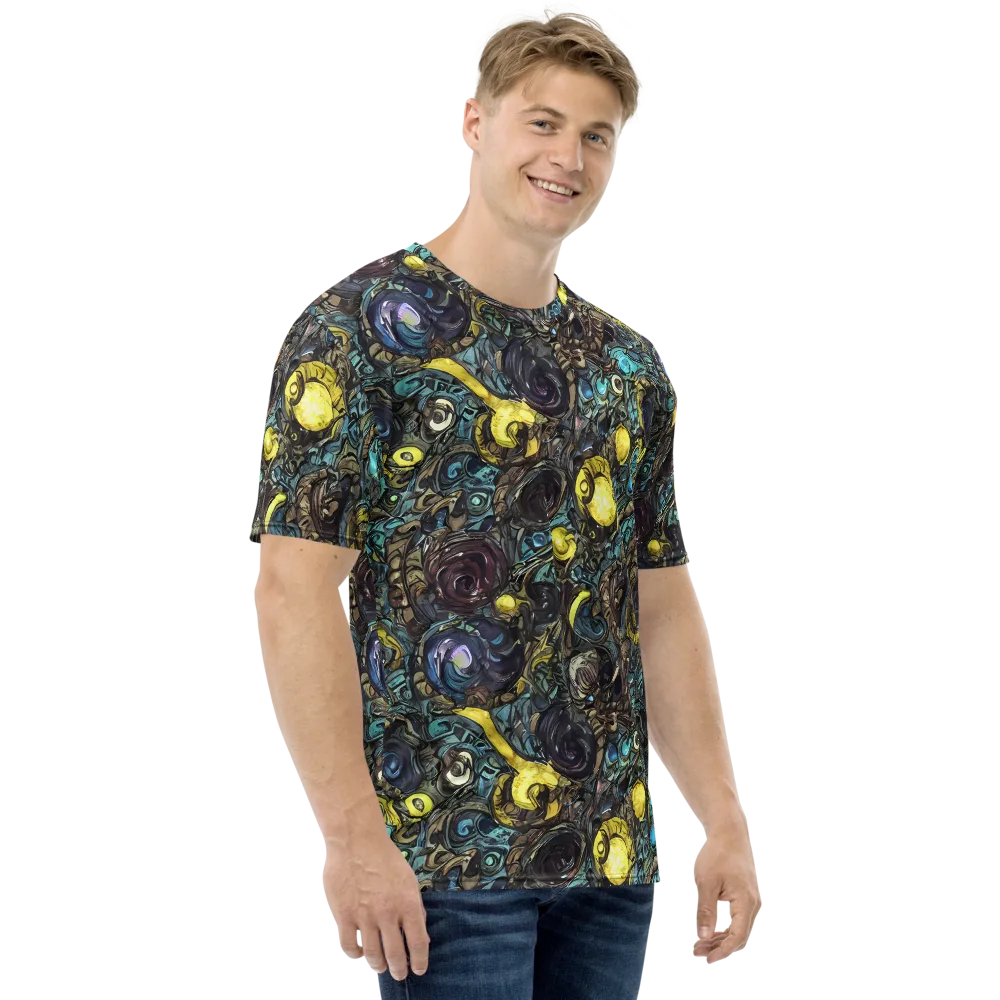 Nocturne Bloom on Men's Crew Neck T-Shirt — Right