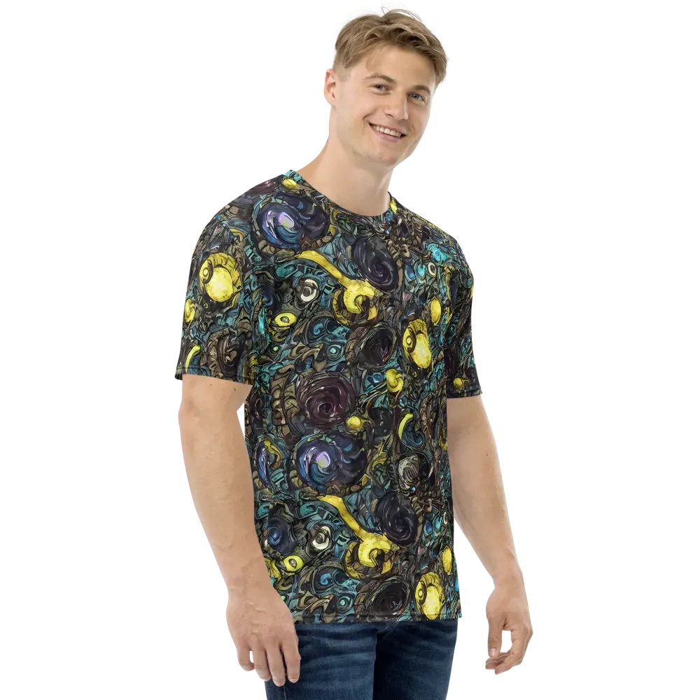 Nocturne Bloom on Men's Crew Neck T-Shirt — Right