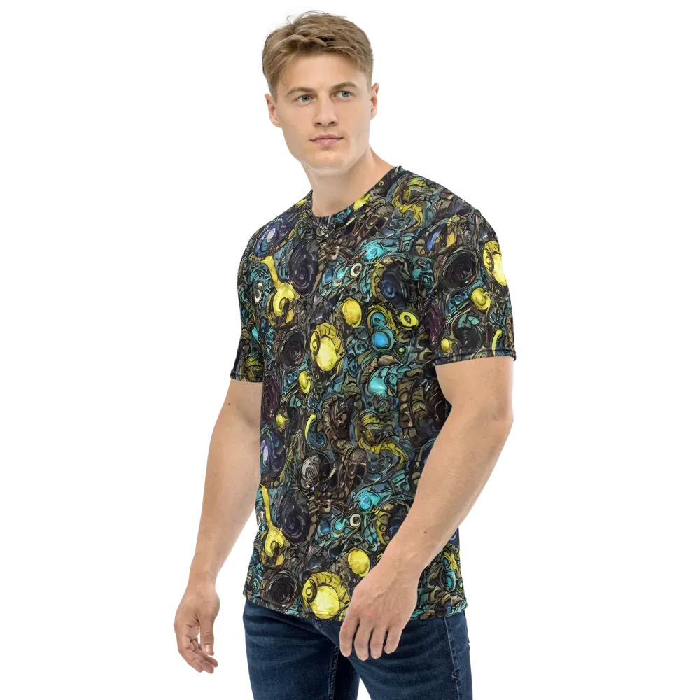 Nocturne Bloom on Men's Crew Neck T-Shirt — Left