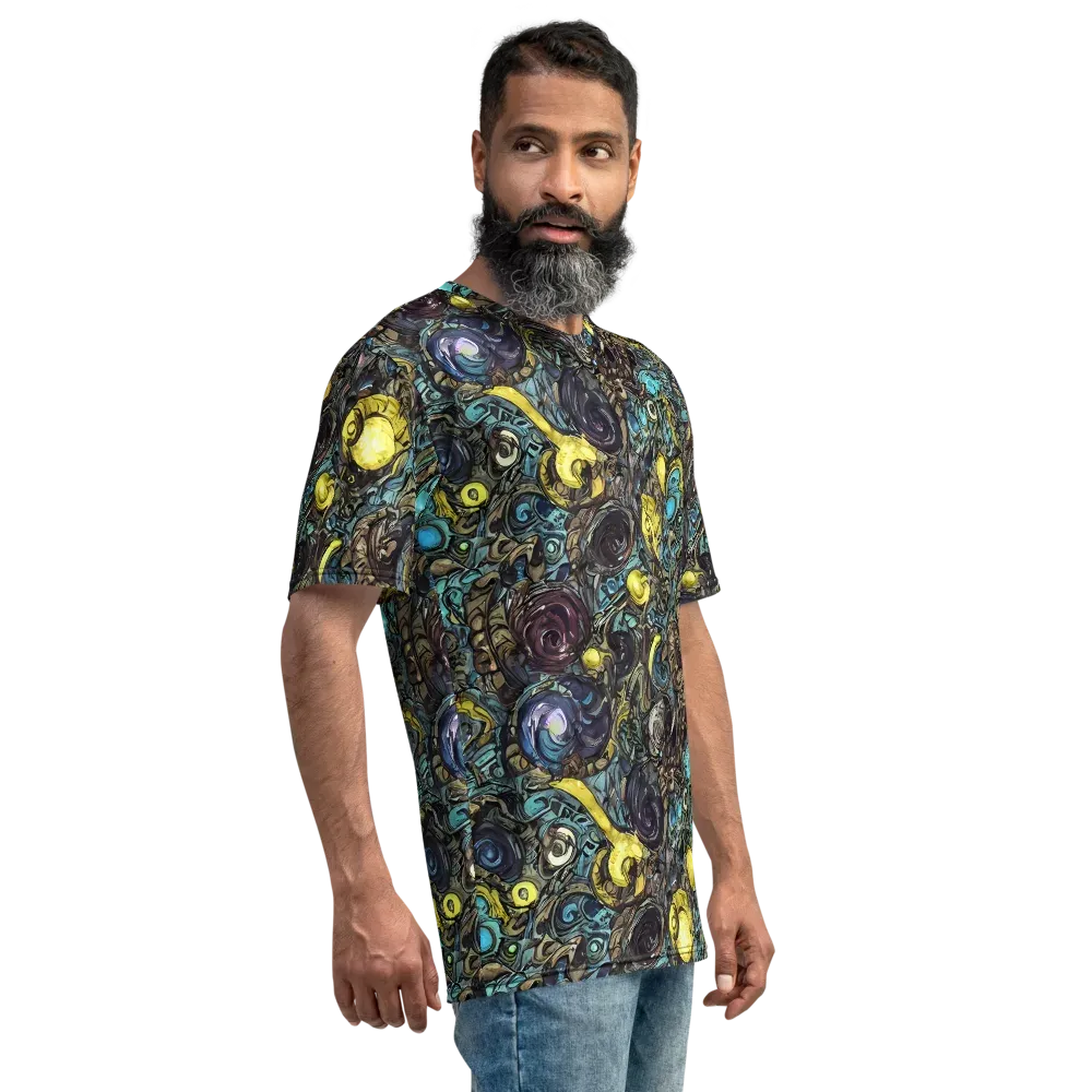 Nocturne Bloom on Men's Crew Neck T-Shirt — Right