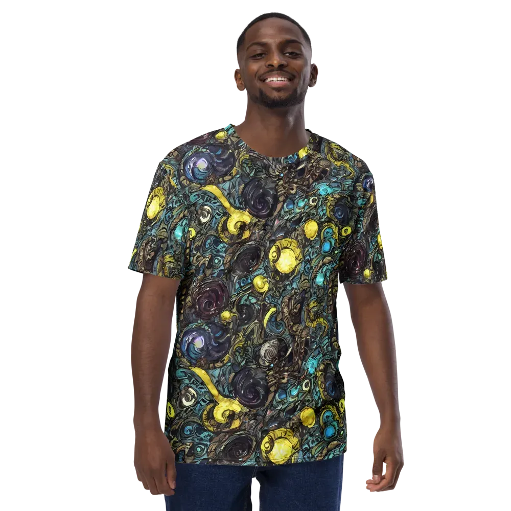 Nocturne Bloom on Men's Crew Neck T-Shirt — Front