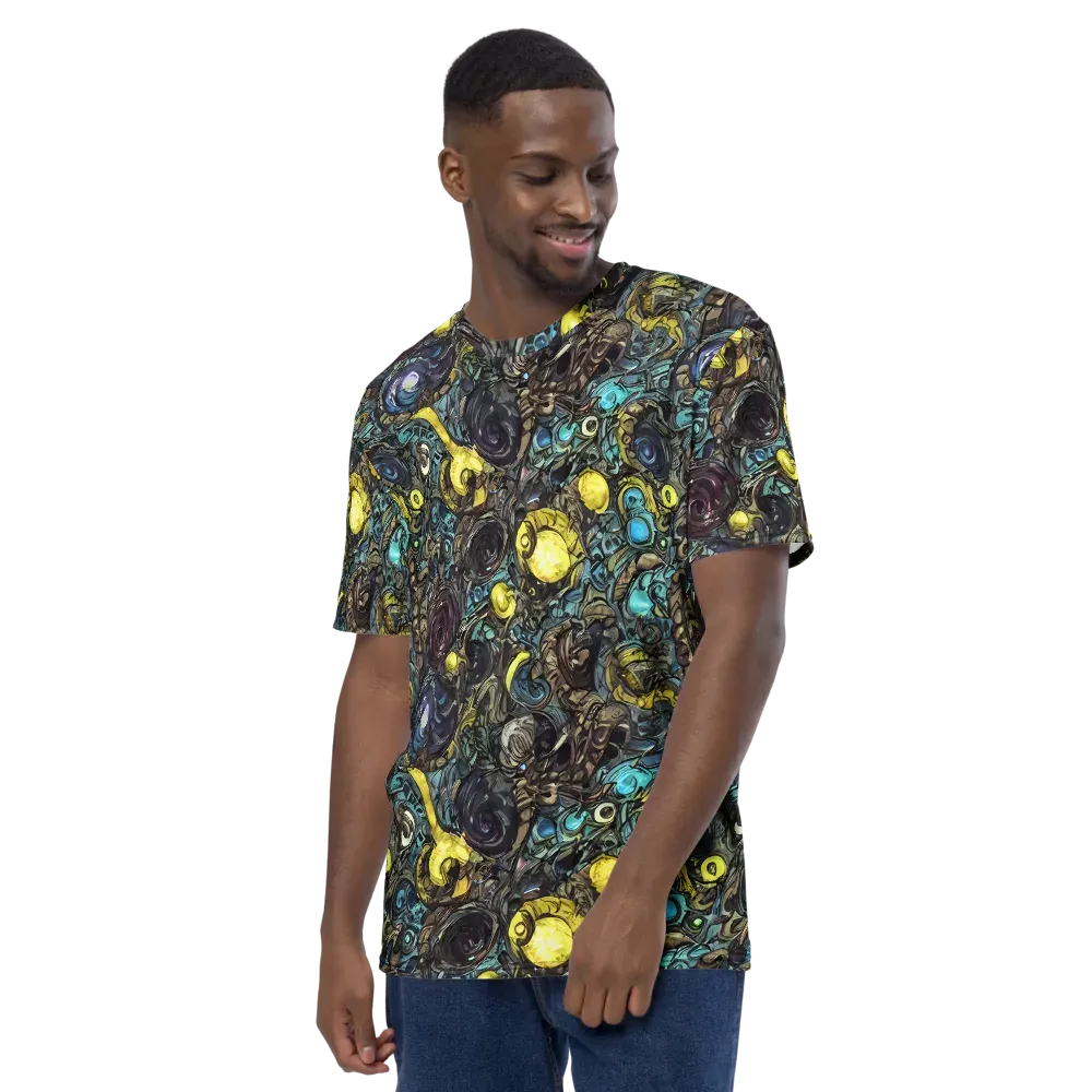Nocturne Bloom on Men's Crew Neck T-Shirt — Left