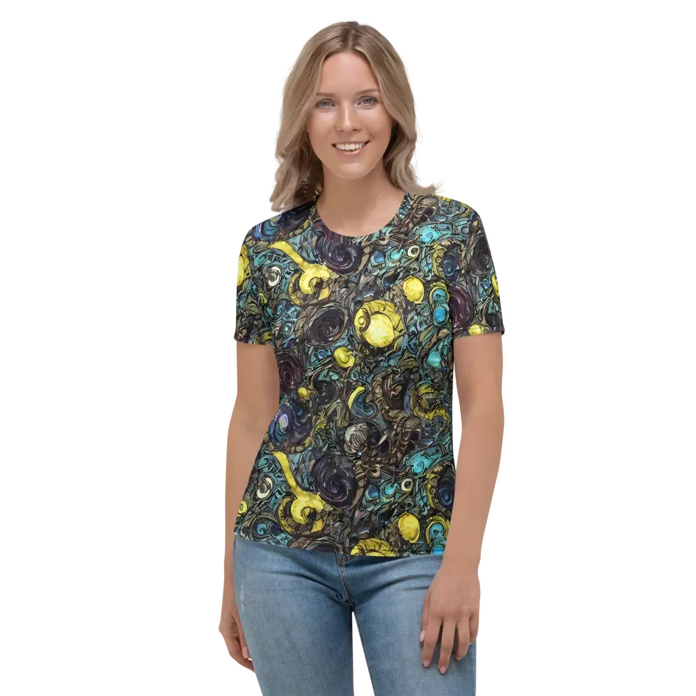 Nocturne Bloom on Women's Crew Neck T-Shirt — Front
