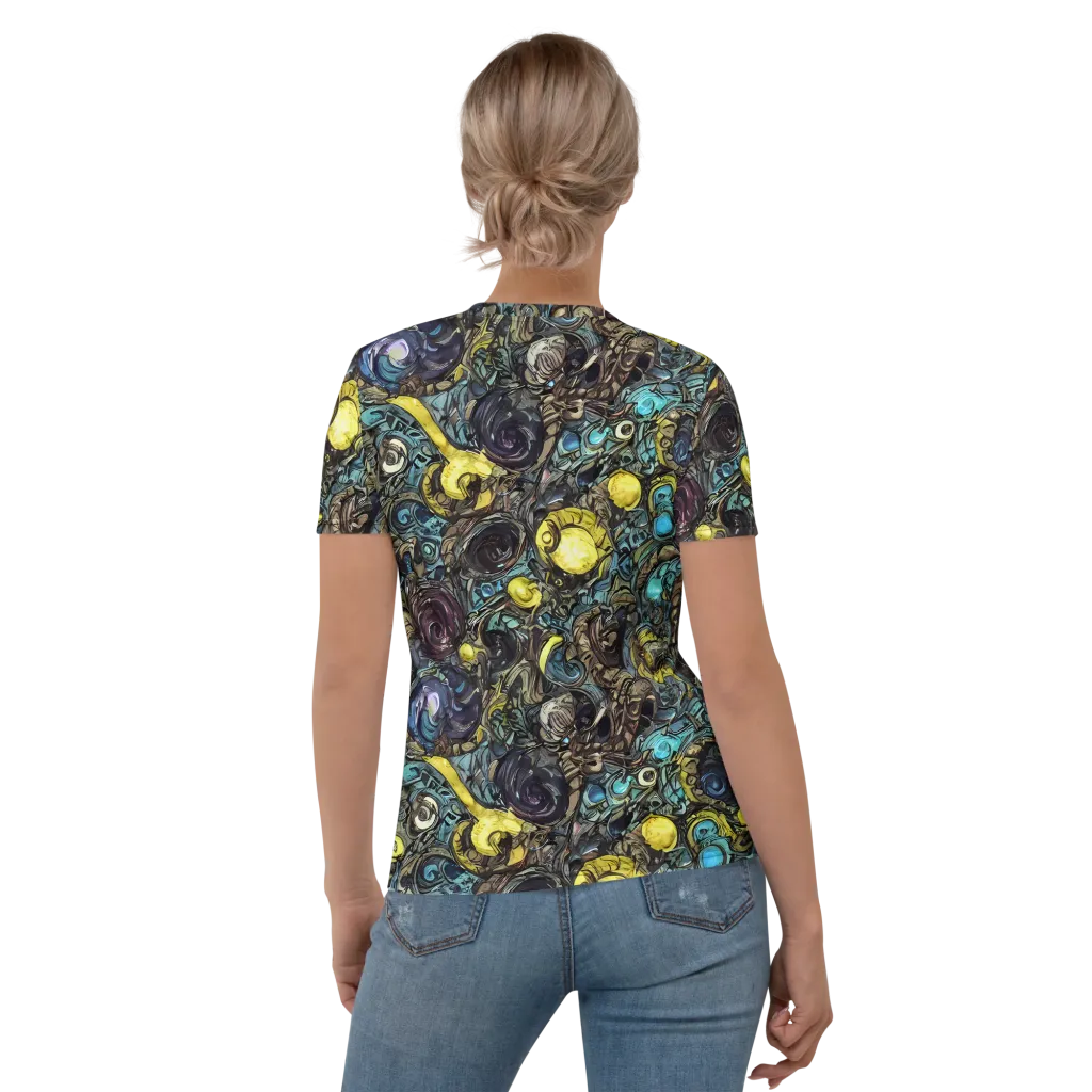 Nocturne Bloom on Women's Crew Neck T-Shirt — Back