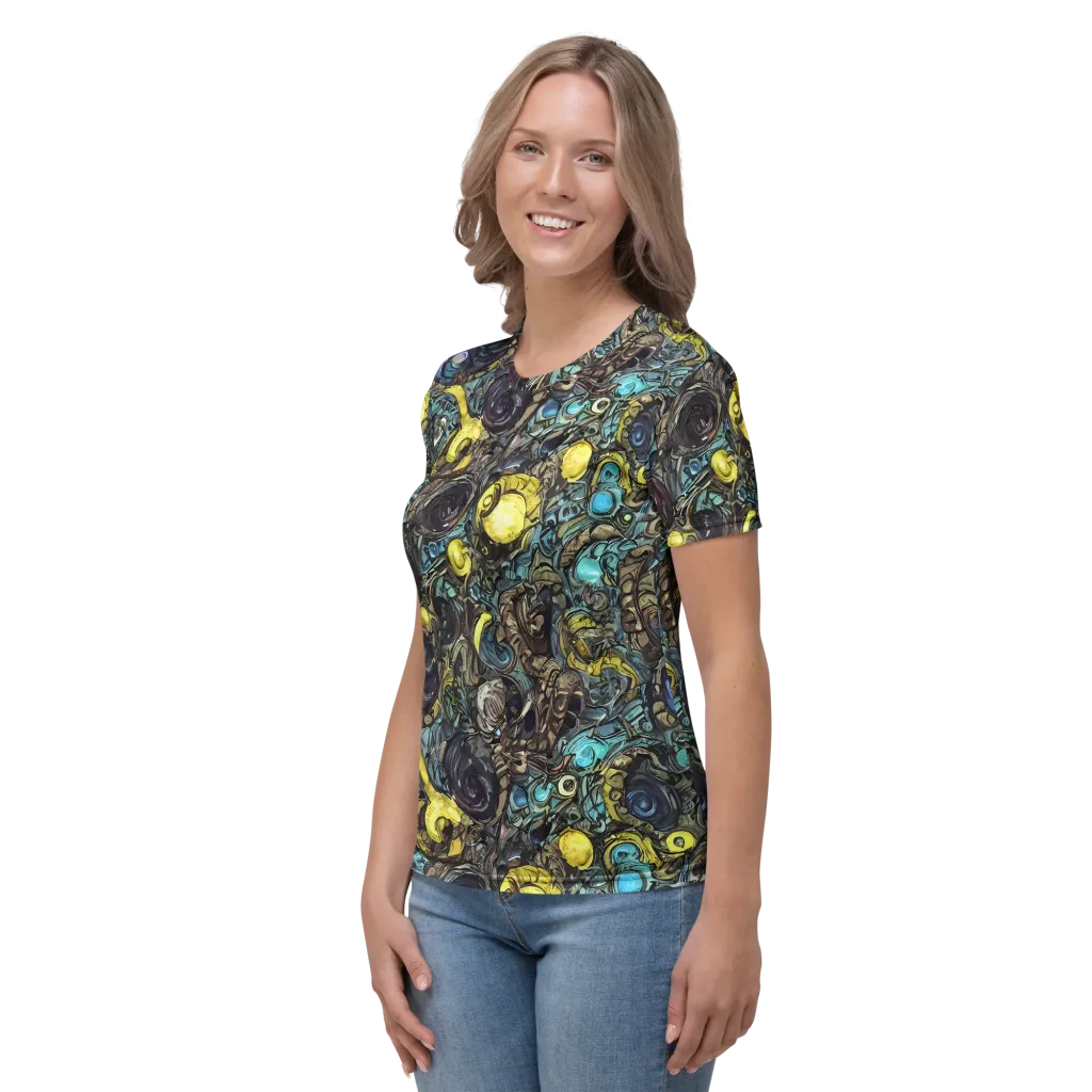 Nocturne Bloom on Women's Crew Neck T-Shirt — Left