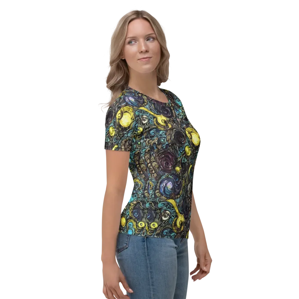 Nocturne Bloom on Women's Crew Neck T-Shirt — Right