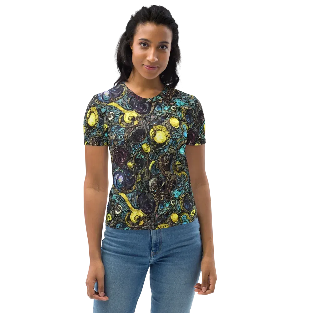 Nocturne Bloom on Women's Crew Neck T-Shirt — Front