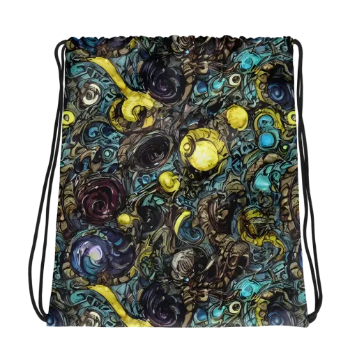 Nocturne Bloom on a Drawstring Bag