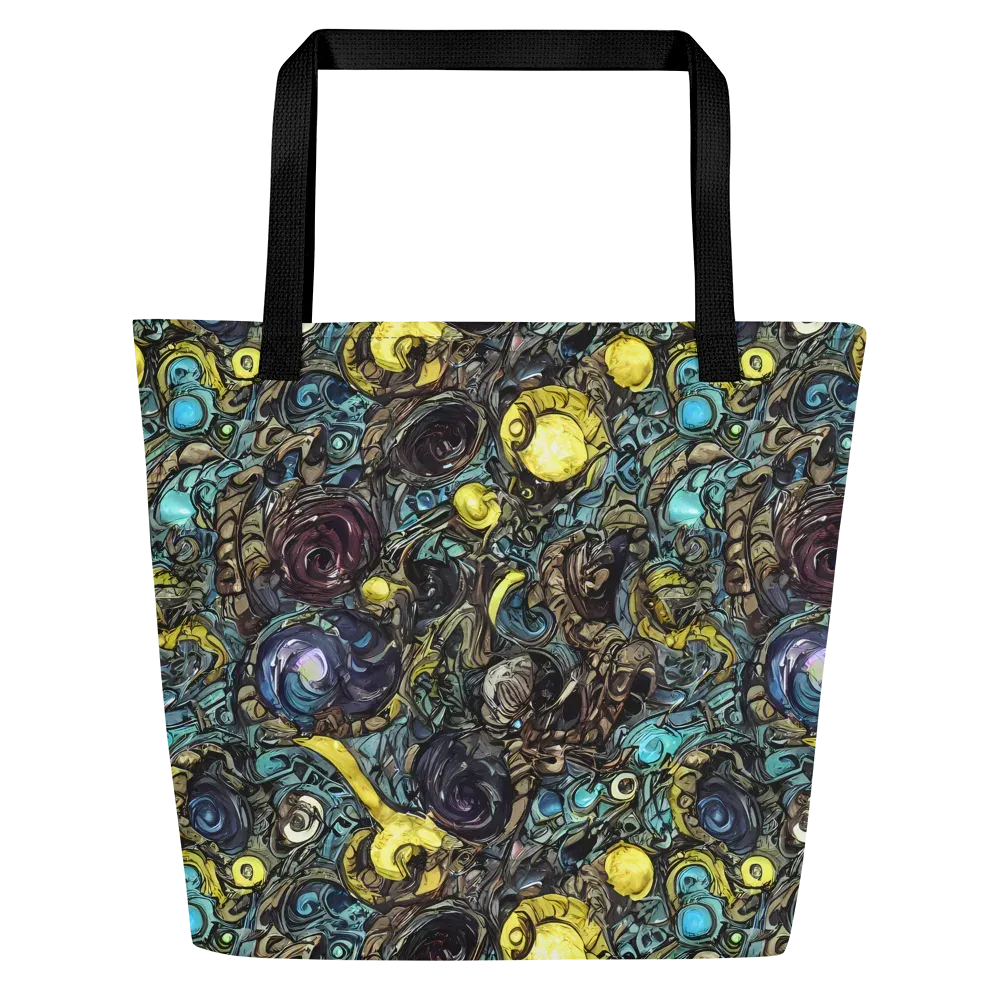 Nocturne Bloom on Large Tote Bag W/ Pocket — Front
