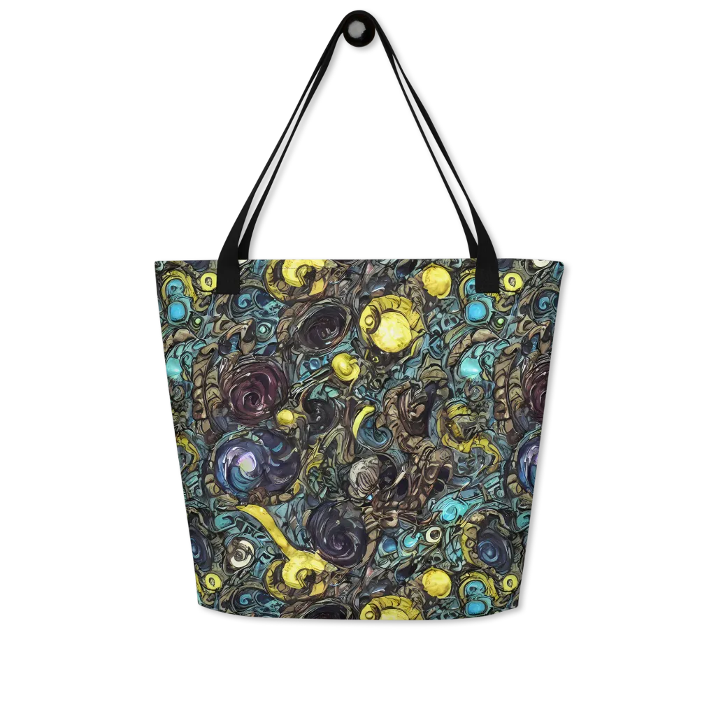 Nocturne Bloom on Large Tote Bag W/ Pocket — Front