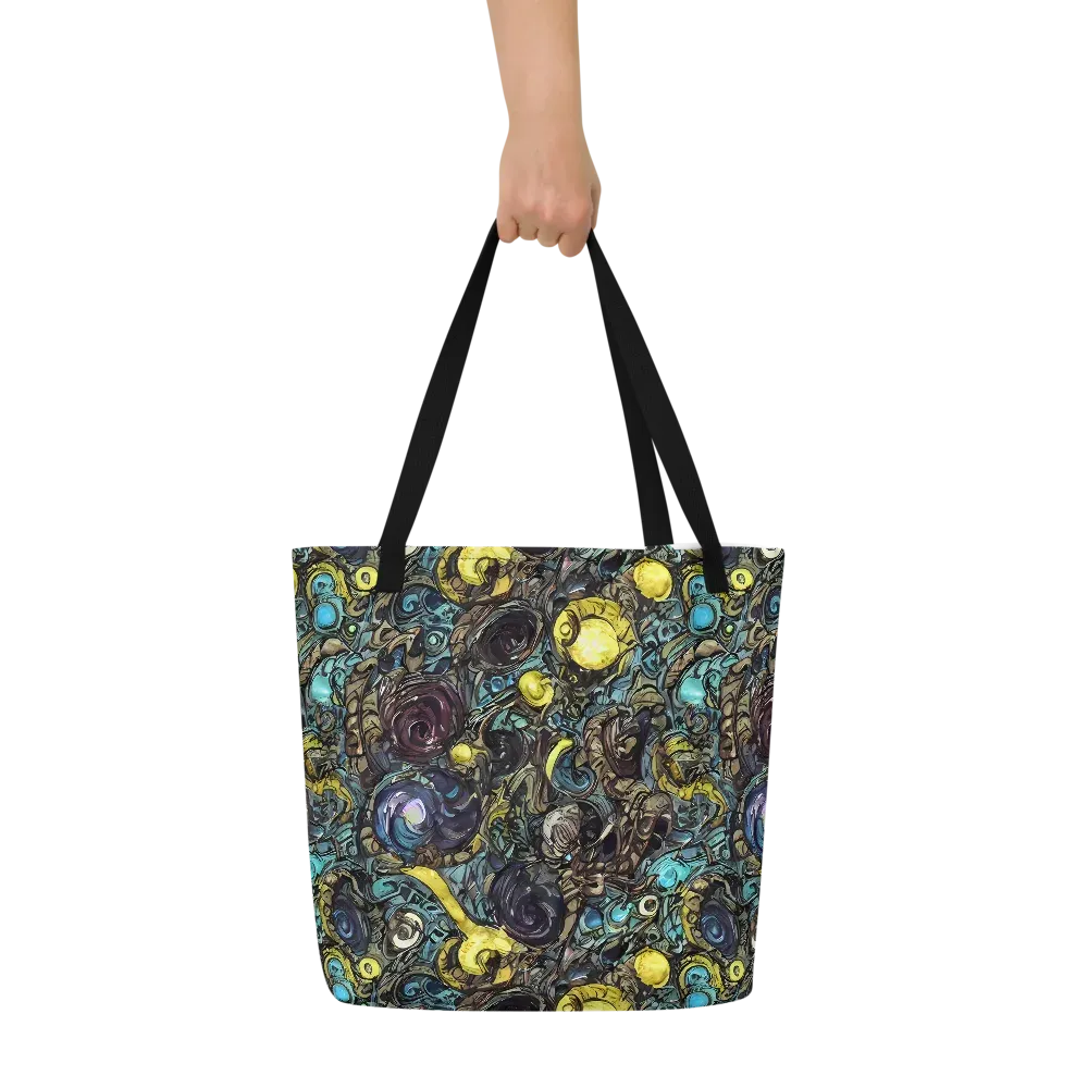 Nocturne Bloom on Large Tote Bag W/ Pocket — Front
