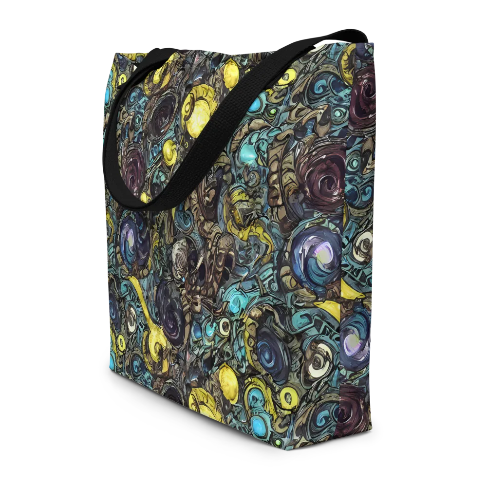 Nocturne Bloom on Large Tote Bag W/ Pocket — Front