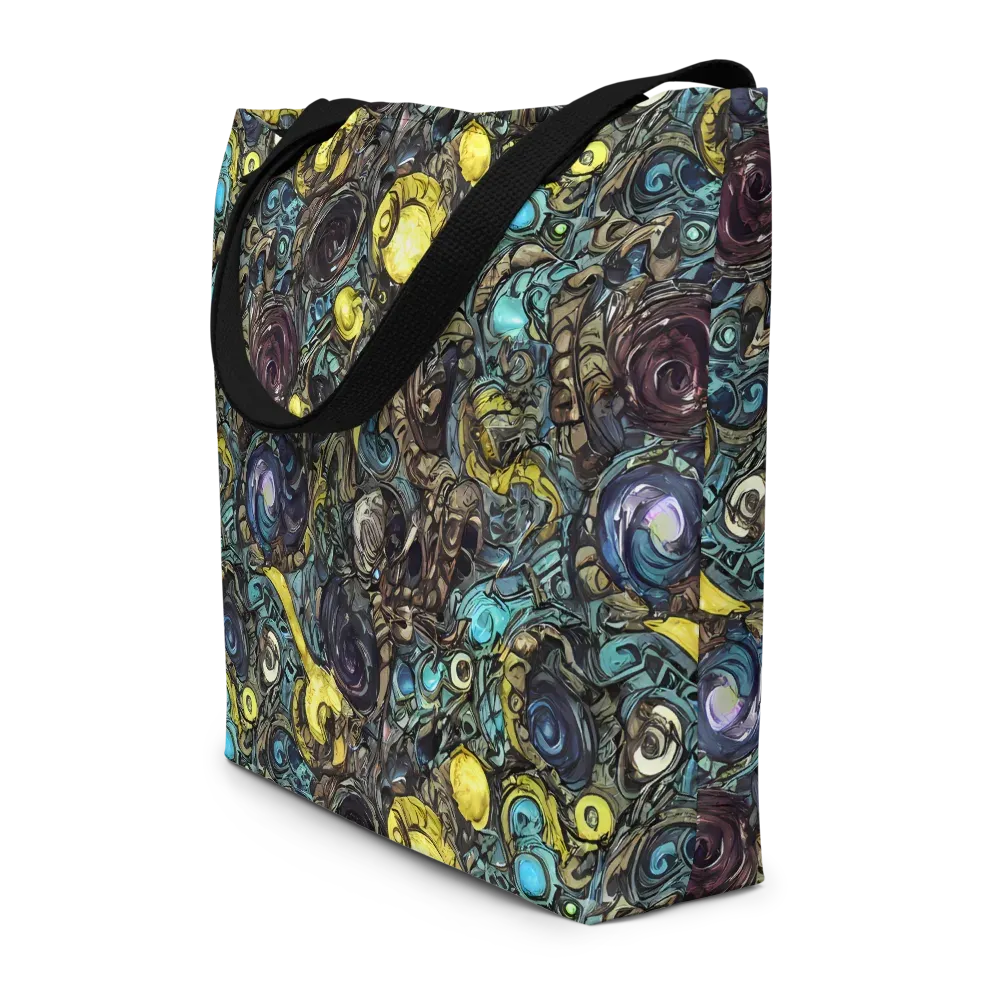 Nocturne Bloom on Large Tote Bag W/ Pocket — Front