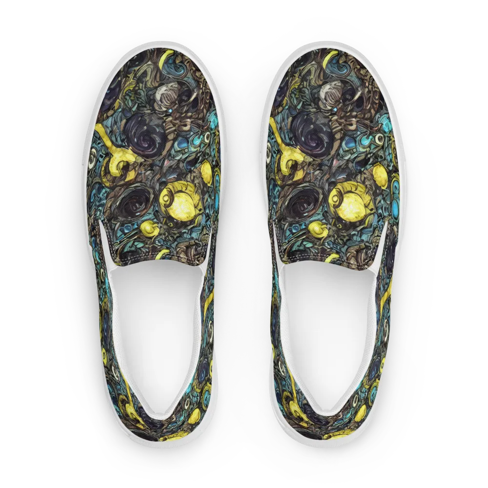 Nocturne Bloom on Women's Slip-On Canvas Shoes — Front