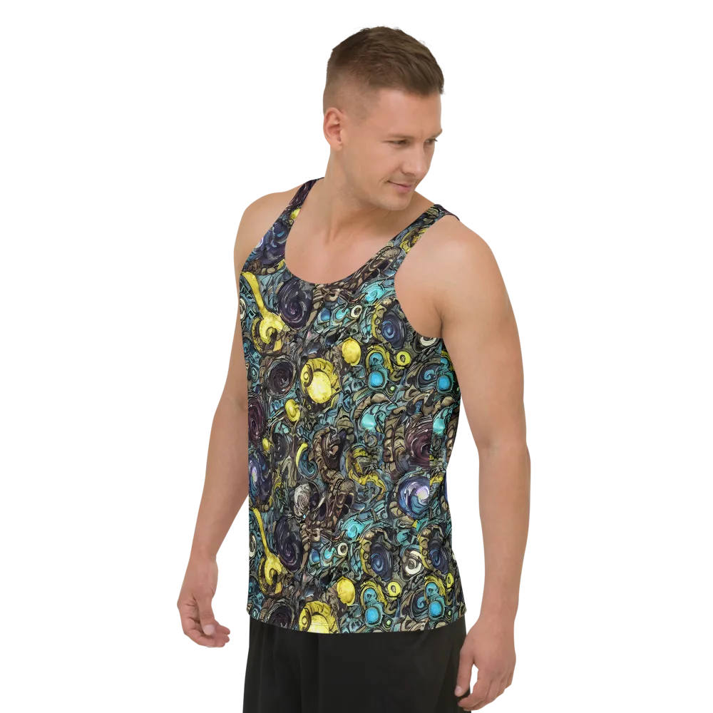 Nocturne Bloom on Men's Tank Top — Left Front