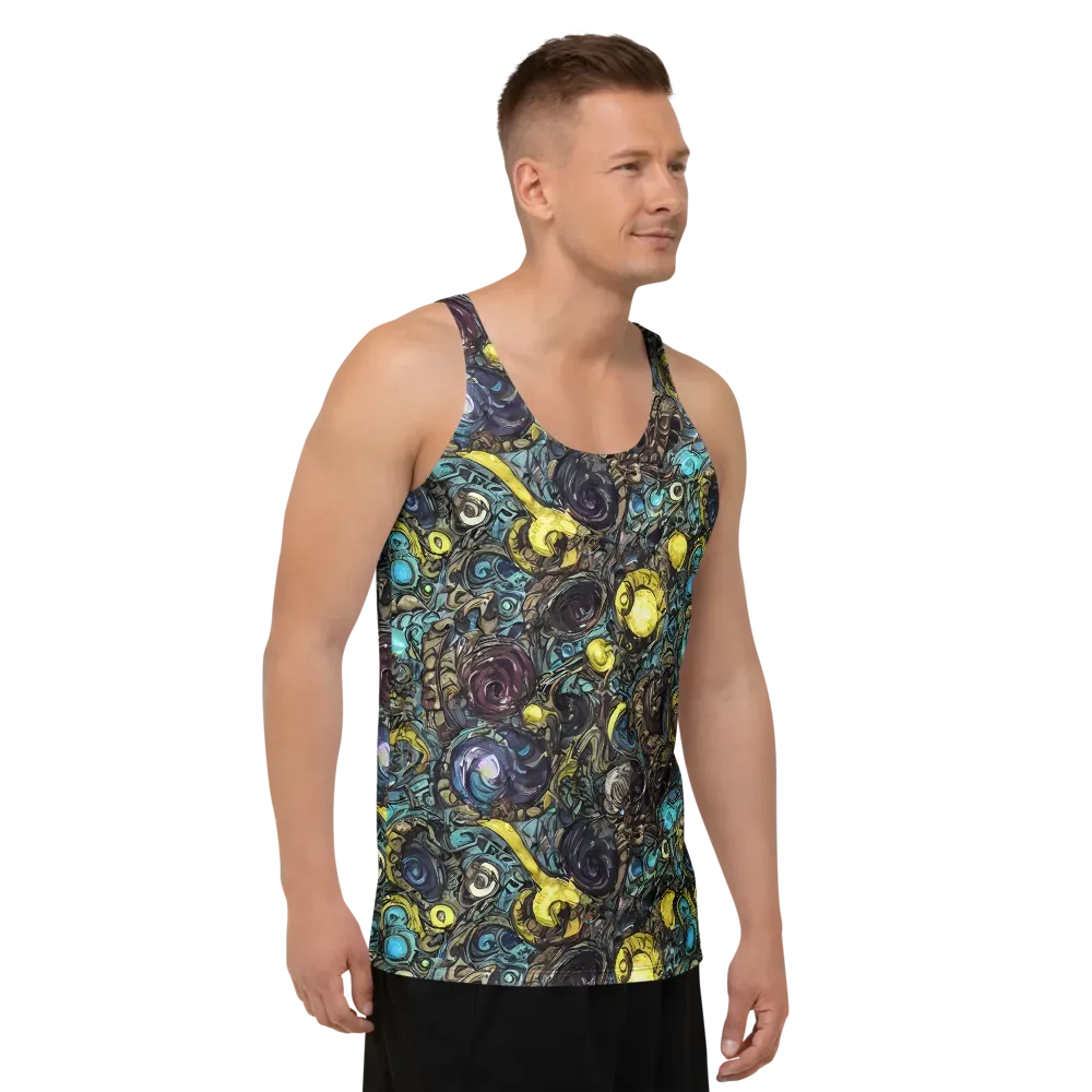 Nocturne Bloom on Men's Tank Top — Right Front