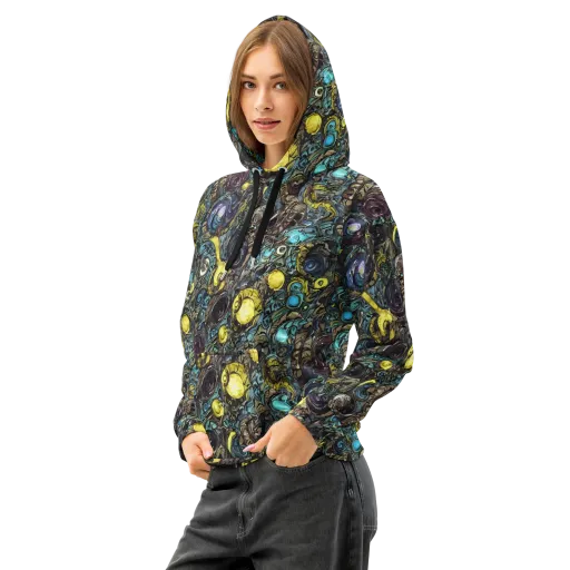 Nocturne Bloom on a Cotton Hoodie