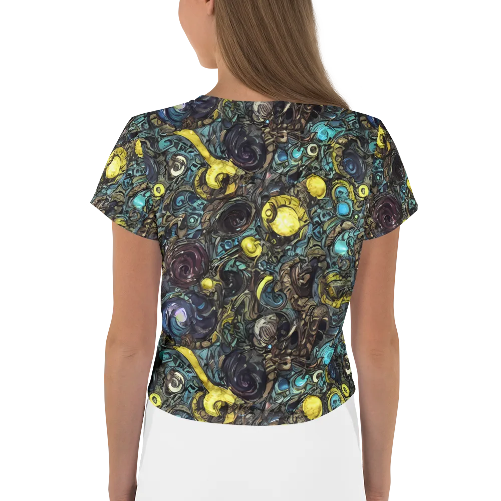 Nocturne Bloom on Crop Tee — Back