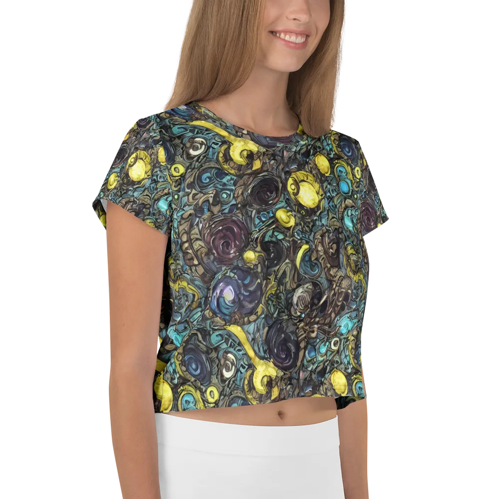 Nocturne Bloom on Crop Tee — Right