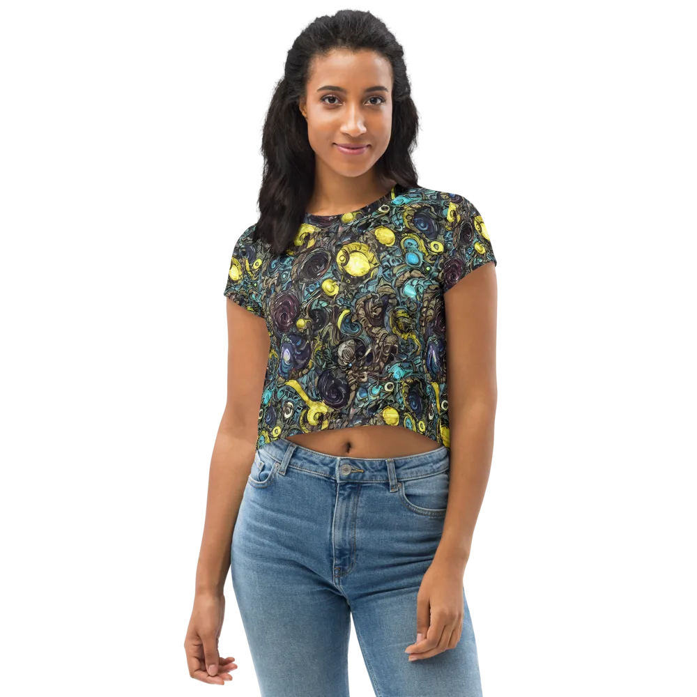 Nocturne Bloom on Crop Tee — Front