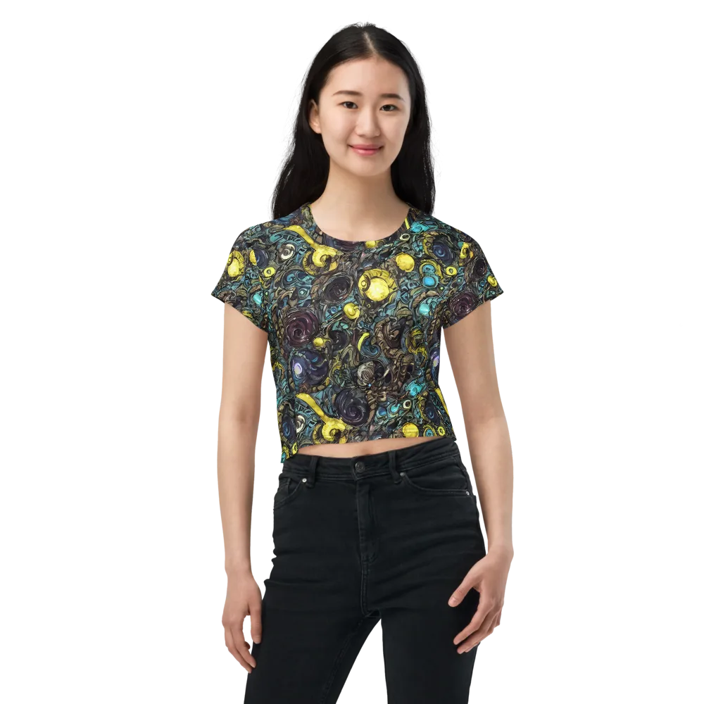 Nocturne Bloom on Crop Tee — Front