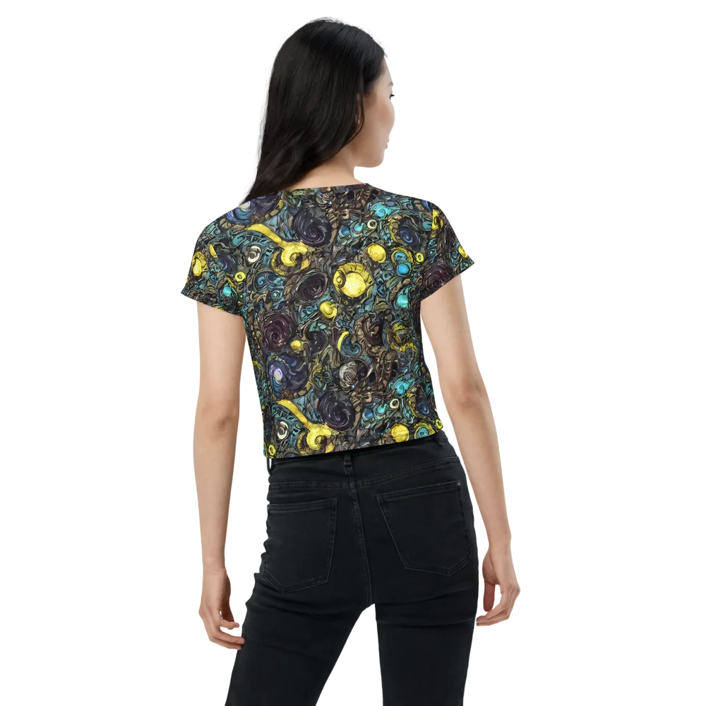 Nocturne Bloom on Crop Tee — Back