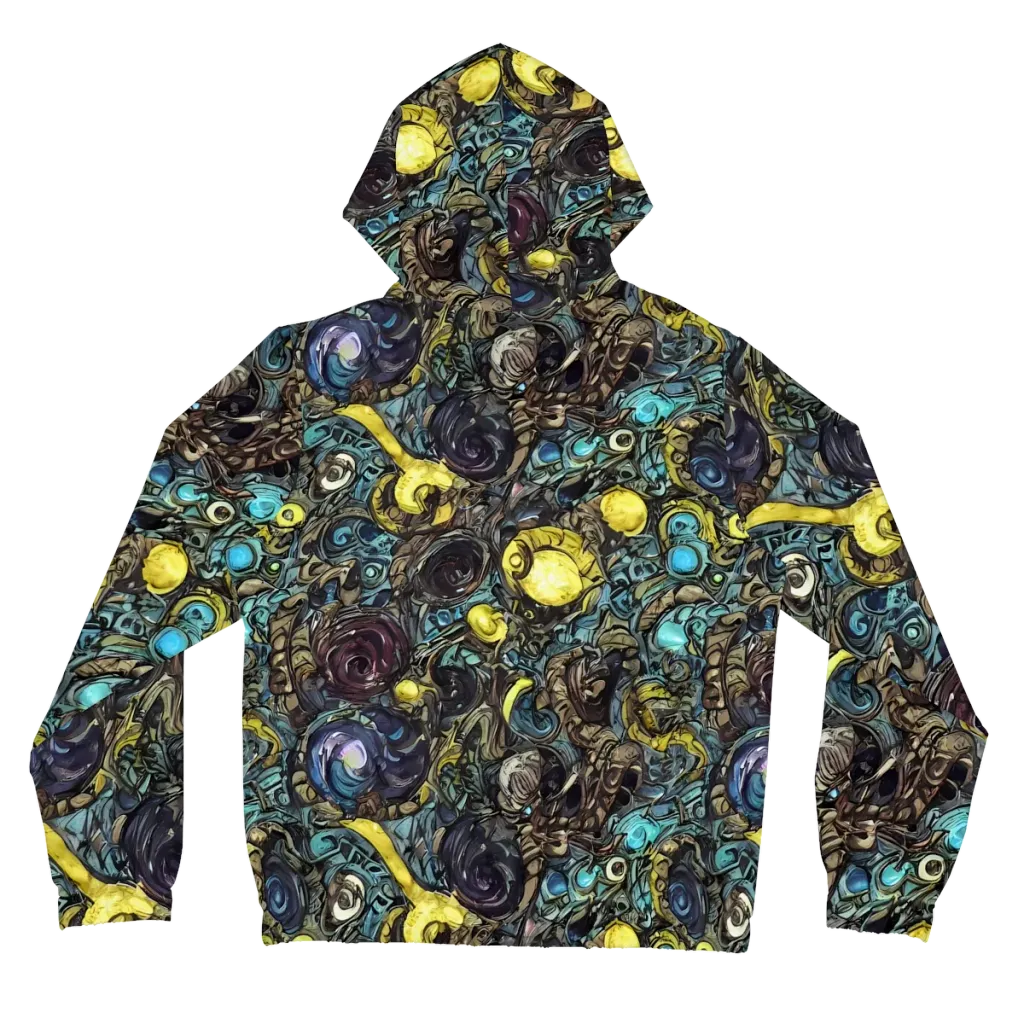 Nocturne Bloom on Women's Full-Zip Hoodie — Back