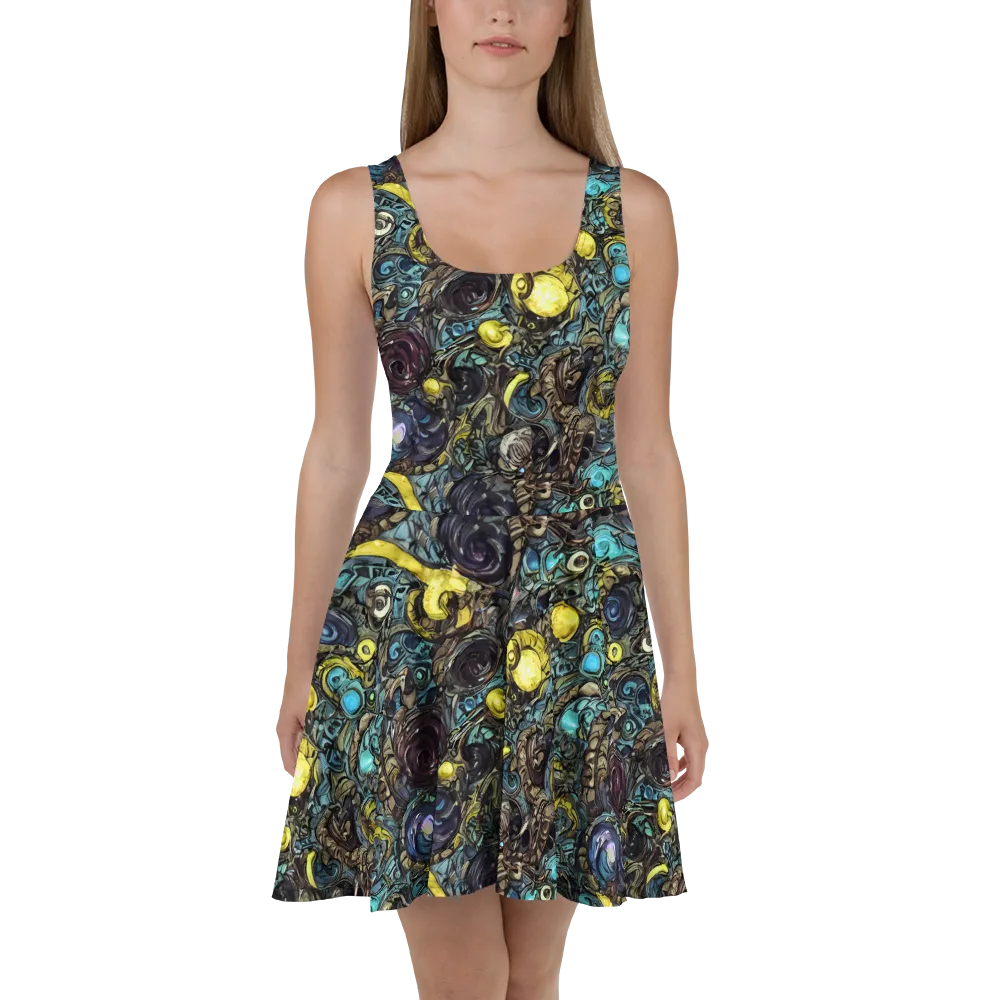 Nocturne Bloom on Skater Dress — Front