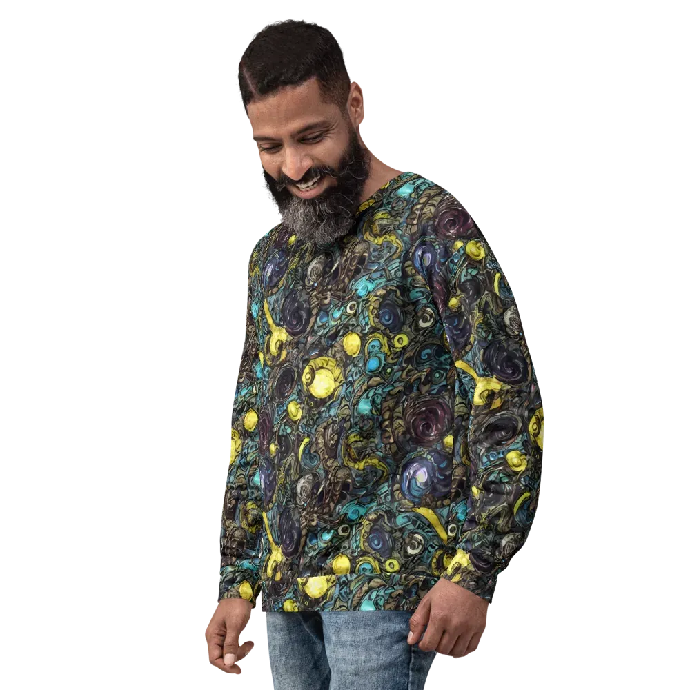 Nocturne Bloom on Sweatshirt — Left Front