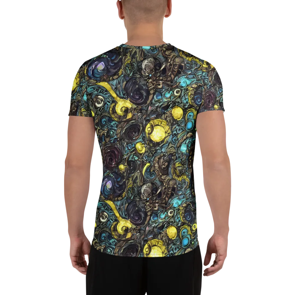 Nocturne Bloom on Men's Athletic T-Shirt — Back
