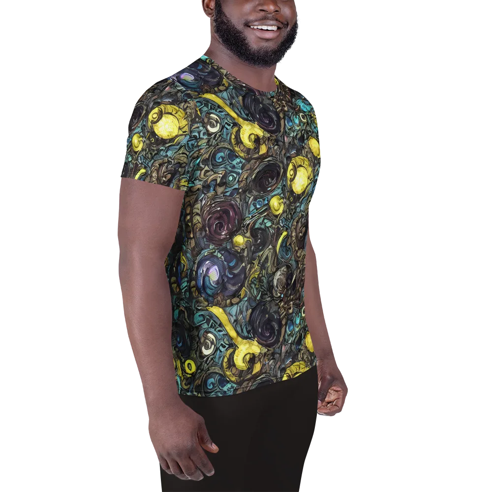 Nocturne Bloom on Men's Athletic T-Shirt — Right