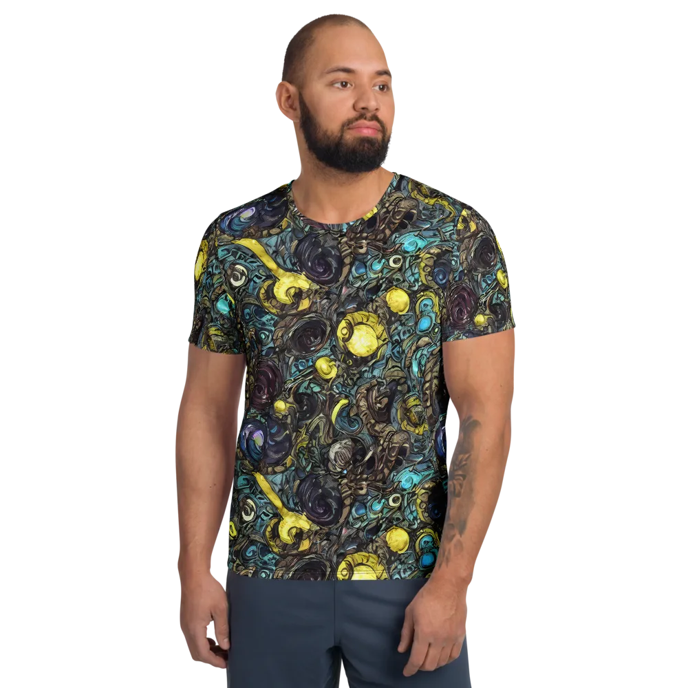 Nocturne Bloom on Men's Athletic T-Shirt — Front