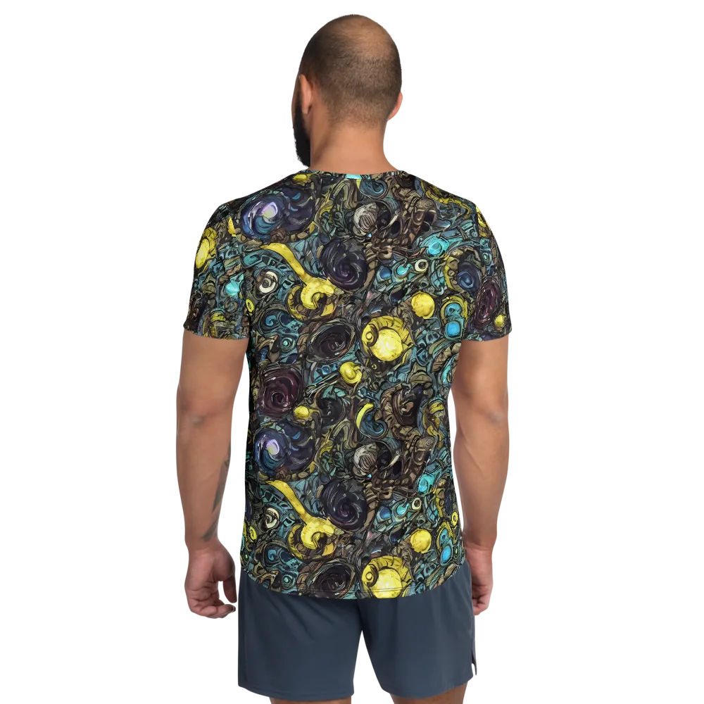 Nocturne Bloom on Men's Athletic T-Shirt — Back