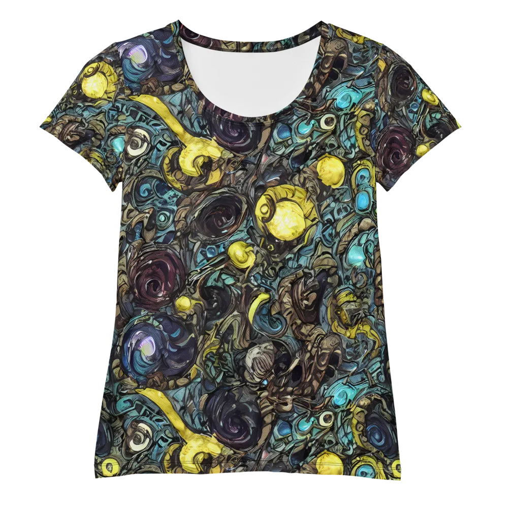 Nocturne Bloom on Women's Athletic T-Shirt — Front