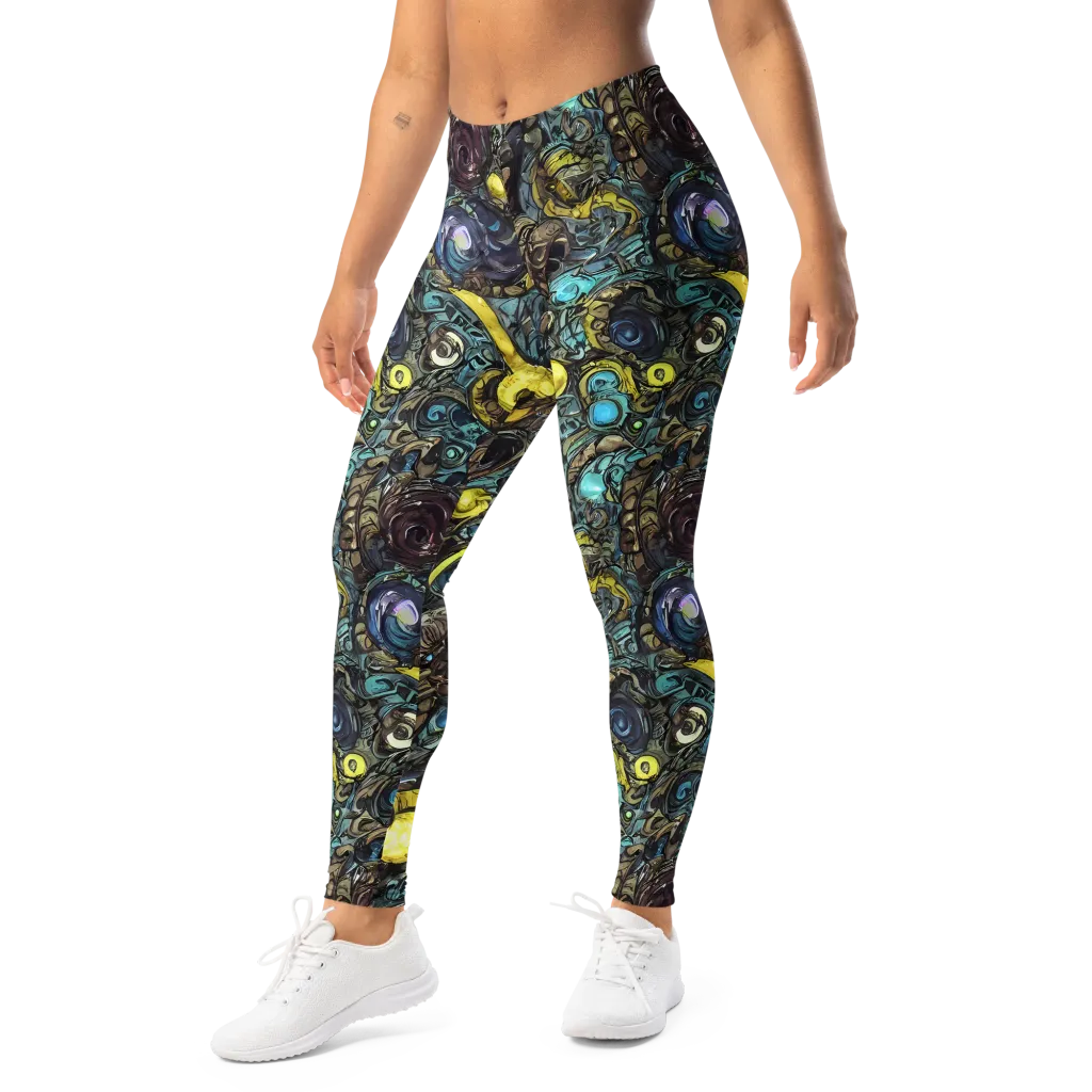 Nocturne Bloom on Leggings — Left Front