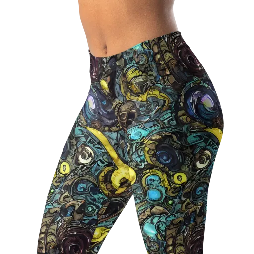 Nocturne Bloom on a Leggings