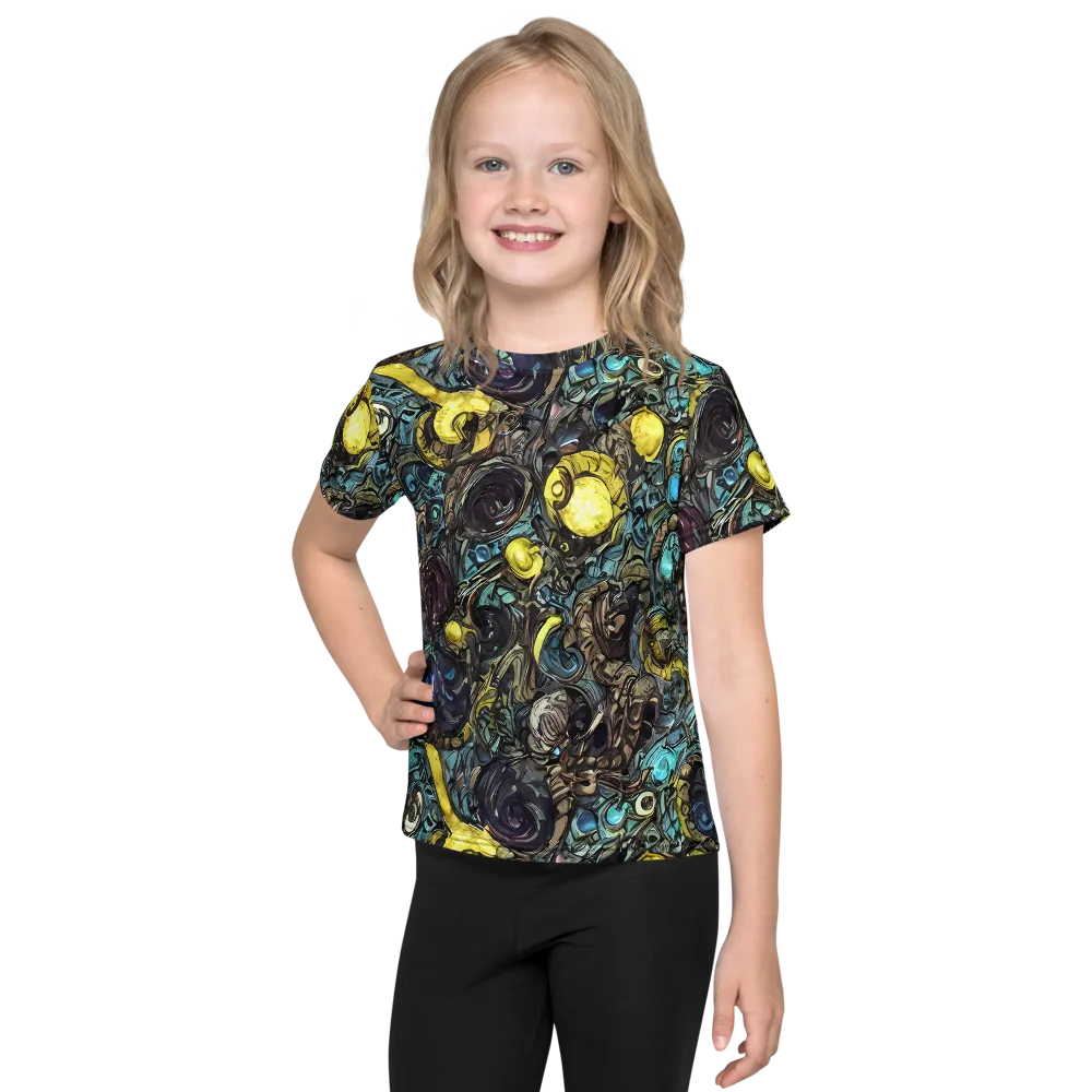Nocturne Bloom on Kids Crew Neck T-Shirt — Front