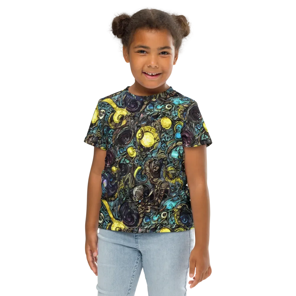 Nocturne Bloom on Kids Crew Neck T-Shirt — Front