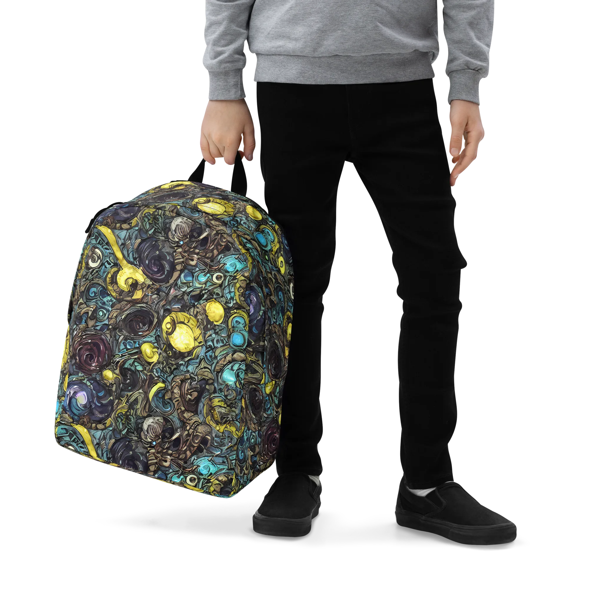 Nocturne Bloom on Minimalist Backpack — Zoomed-in