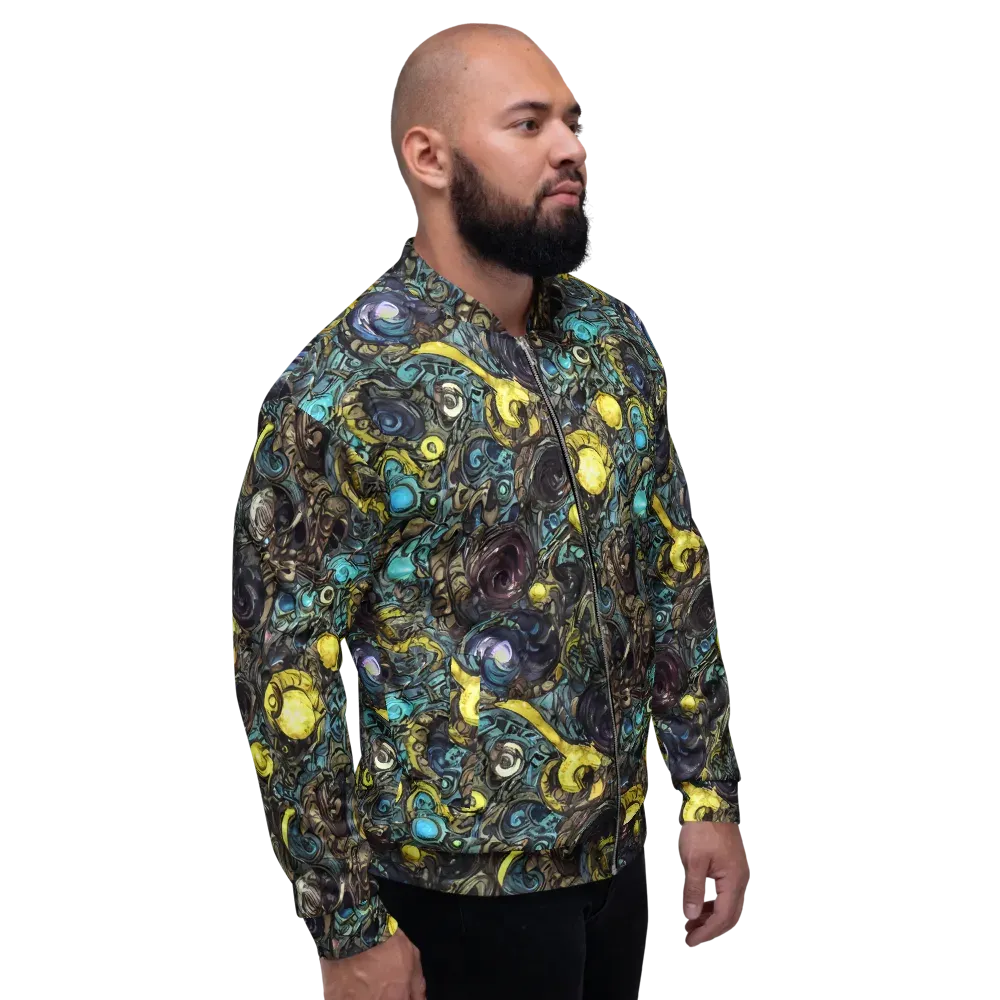 Nocturne Bloom on Bomber Jacket — Right