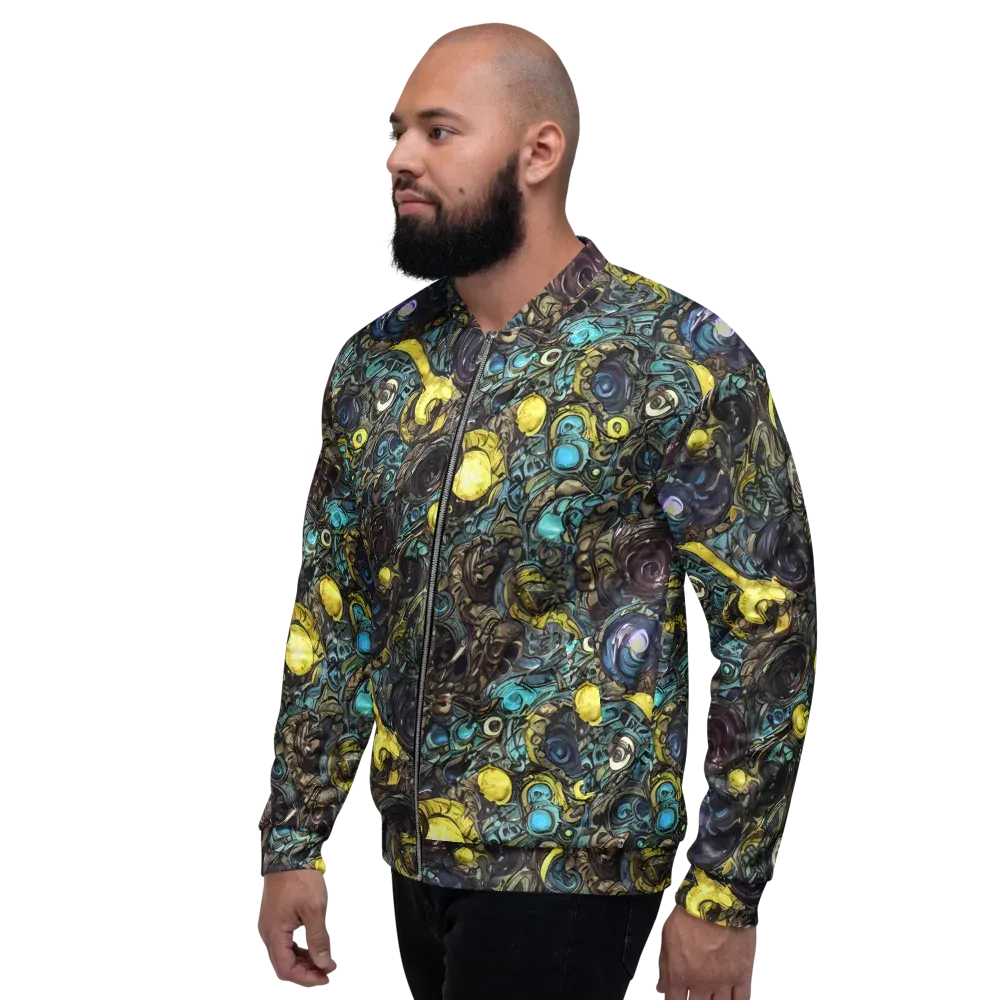 Nocturne Bloom on Bomber Jacket — Left