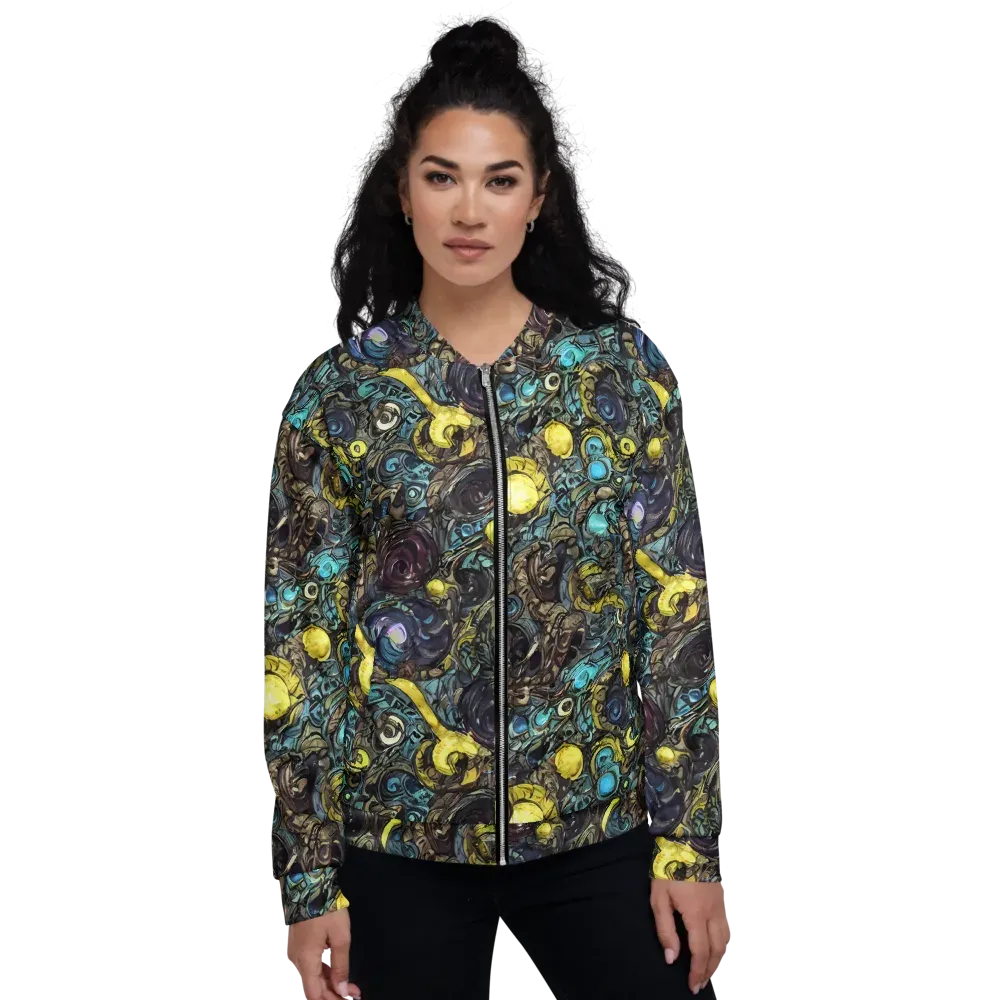 Nocturne Bloom on Bomber Jacket — Front